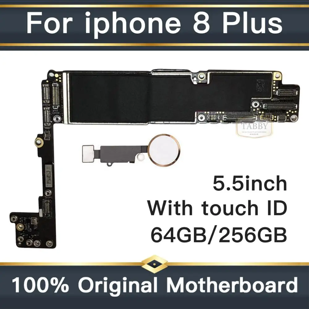 Для iphone 8 Plus P оригинальная логическая плата IOS + отпечаток пальца 64 Гб 256 ГБ