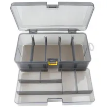 Пластиковый двухслойный водонепроницаемый ящик для рыболовных снастей, чехол для хранения приманки, органайзер, контейнер, аксессуары