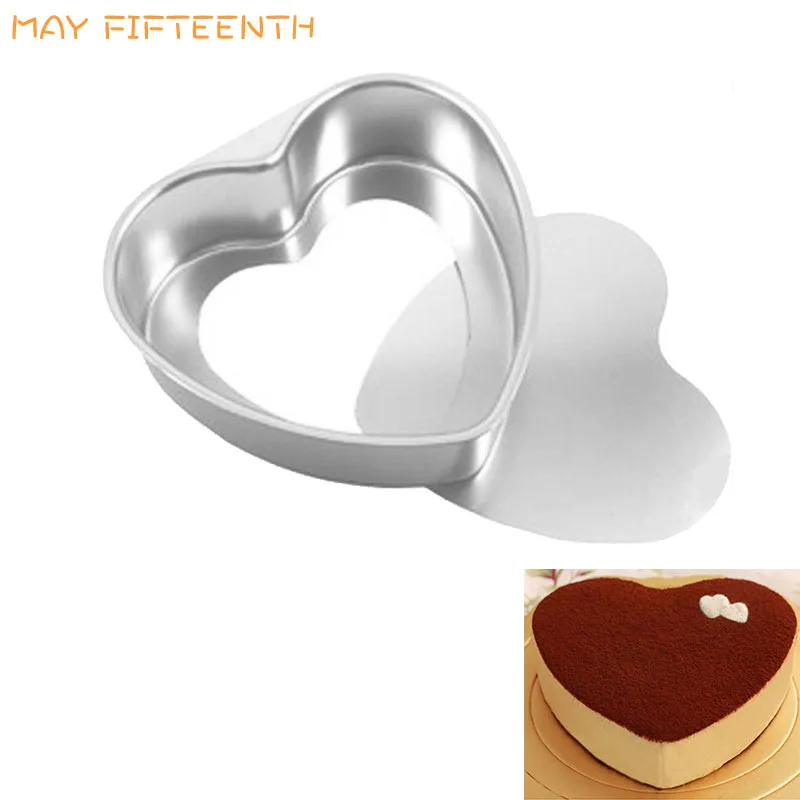 

Removable Bottom Cake Molds for Baking 3/6/8/10 inch Heart Shape Chiffon Cake Mould Aluminum Alloy Baking Tools for Cakes 191
