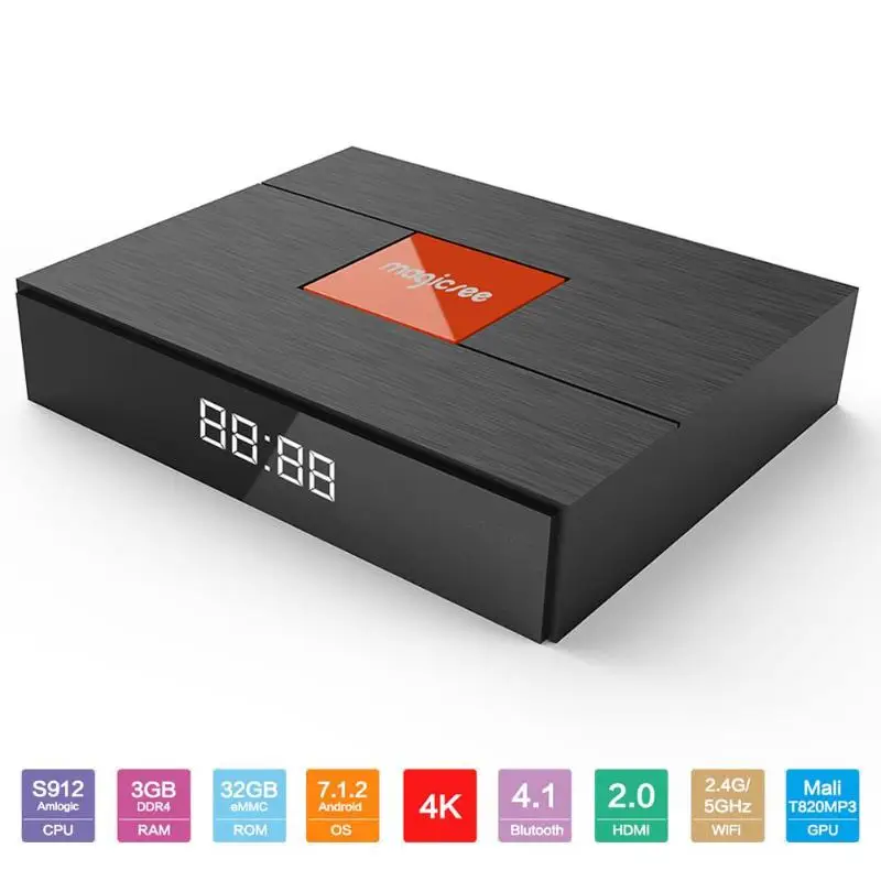 

C400 Plus Hybird S2+T2+C Smart TV Box Amlogic S912 Android 7.1.2 3GB RAM 32GB ROM Set Top Box Media Player