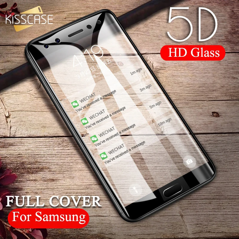 KISSCASE 5D закаленное стекло для Samsung Galaxy A7 A5 A3 J7 J5 J3 2016 2017 A6 A8 2018 защита экрана |
