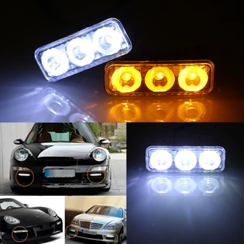 

IP68 Waterproof DC12V 9W 3 LED Daytime Daylight Runnning Driving Light Car Lamp 2 Pack for Truck SUV RV