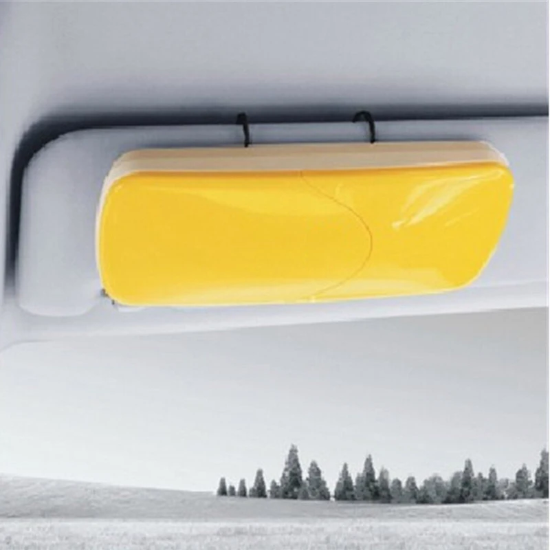

Car Sun Visor Tissue Paper Box Towel Pumping Car Tissue Box With Clip Bracket Sliding Cover Napkin Case Auto Interior Styling