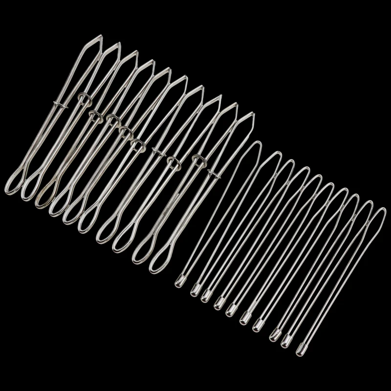 

10Pcs/lot StainlessSteel Cited Clips Elastic Belt Wearing Rope Weaving Tool Bag Wrap Rope Sewing needlework Accessories