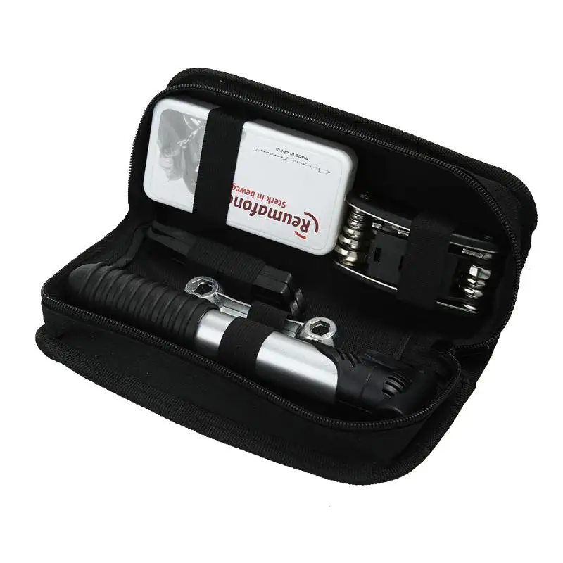 

16 In 1 Multi-functional Bicycles Folding Tire Repair Tools Professional Bike Repair Tool Kit Set With Pouch Pump With Pump Bag