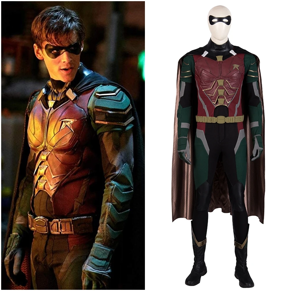 

Titan Dick Grayson Robin NightWing Cosplay Costume Men Halloween Outfit