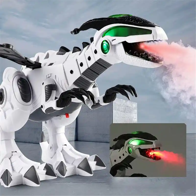 white robot dinosaur