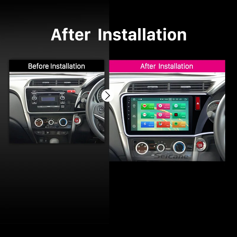 Cheap Seicane Touchscreen GPS Car Radio For 2014 2015 2016 2017 HONDA CITY Android 8.1/8.0 10.1" 1Din Wifi Multimedia Player 5