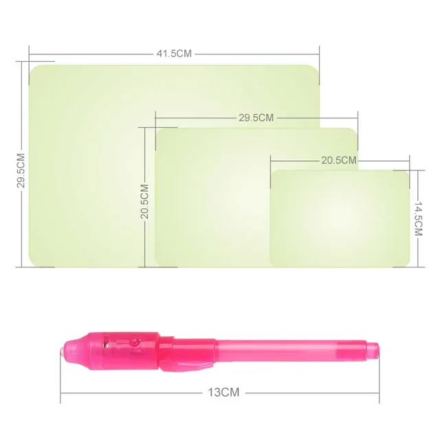 Writing Magic Drawing Board Set A5 Draw Light Russian Language Early Educational Kid With Night Noctilucent In Dark Children Toy 2