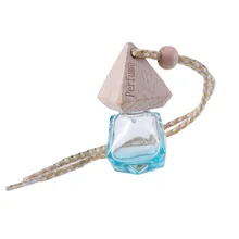 Автомобильный флакон духов Пустой многоразовый диффузор бутылка красочный подвесной освежитель воздуха(светильник синий