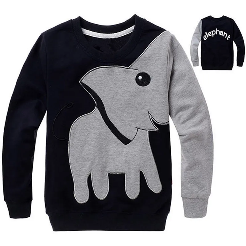  Baby Girls Boys Clothes Elephant Cartoon  Long Sleeve Blouse Tops Sweater Shirt  Children's Sweater Hoodies For Children
