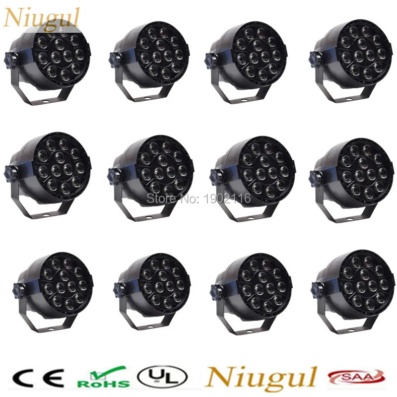 

12pcs/lot 12x3W LED Par Light Lamp/RGBW DMX512 LED Stage Effect Lighting For Disco Home Party Bar /LED Wash light /DJ Equipment