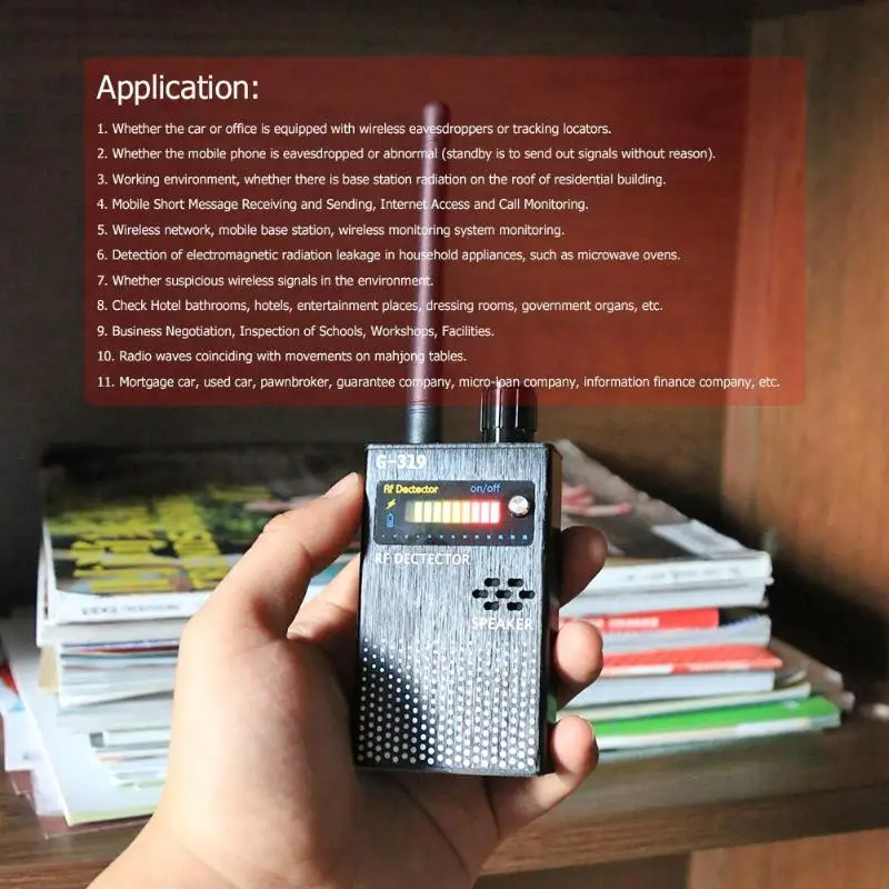 Pаспродажа G319 анти font b gps b font локатор детектор мобильного телефона беспроводной радиочастотный сигнал детектор полный диапазон Ошибка детектор Finder защита бе...