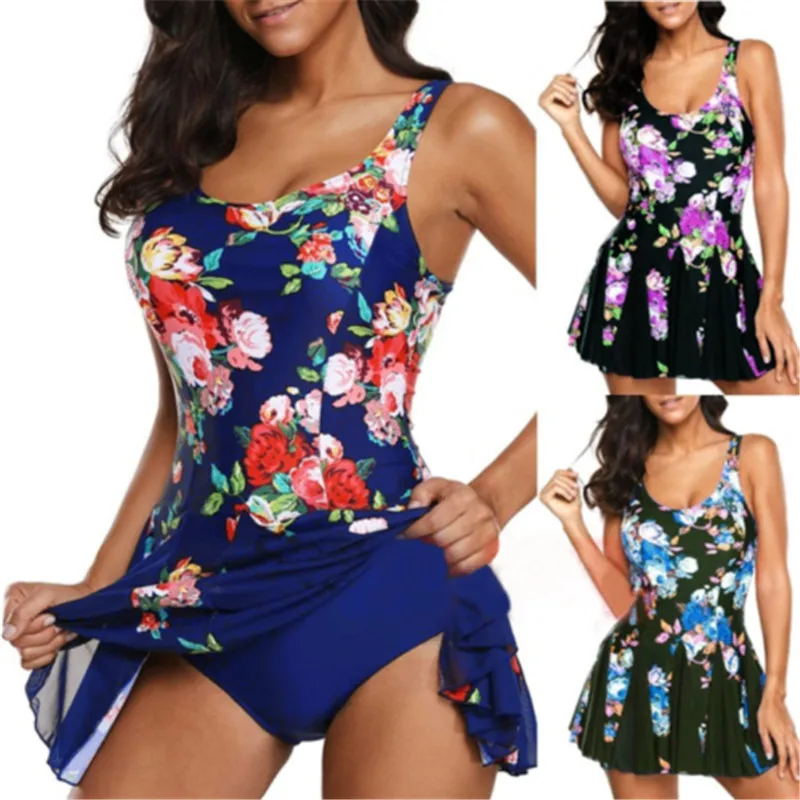

2019 New Style Fashion Hot Women Floral Print Push-up Two-Piece Suits Print Backless Swimsuit Two-Piece Suits