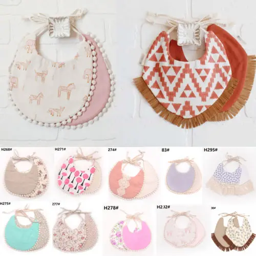 

Newborn Baby Boy Girl Kids Floral Bibs Waterproof Saliva Feeding Apron Babadore