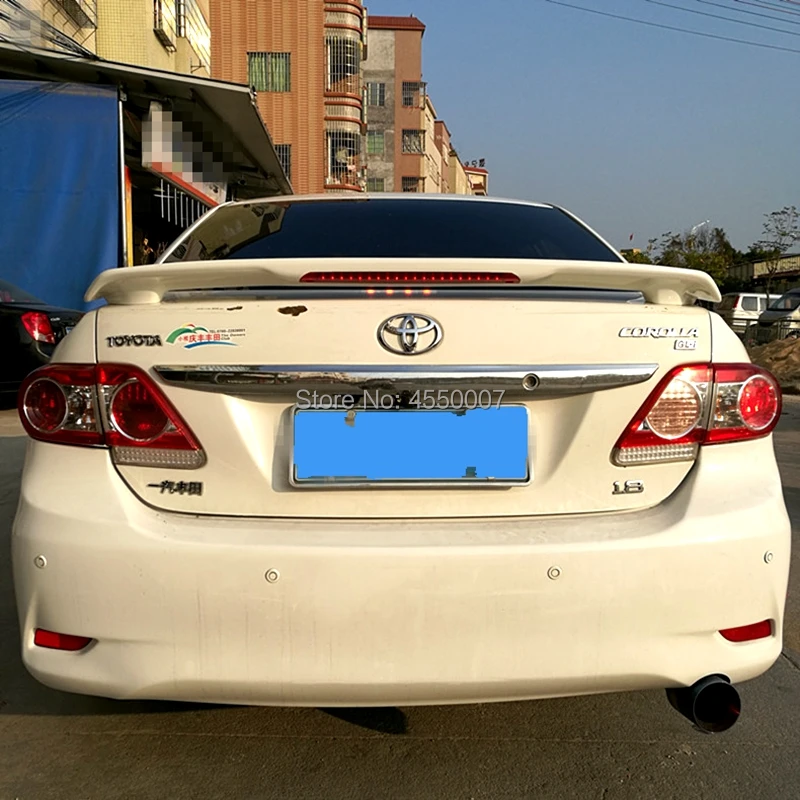 

UBUYUWANT Spoiler ABS Material Car Rear Wing Spoiler With Led Light for toyota corolla 2007-2013