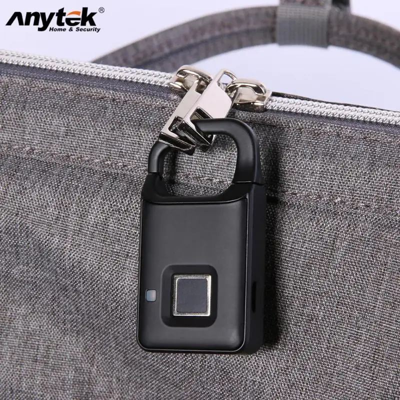 Anytek P4 отпечаток пальца Замок USB Перезаряжаемый умный без ключа Противоугонный чемодан с висячим замком дверной замок Противоугонная способность