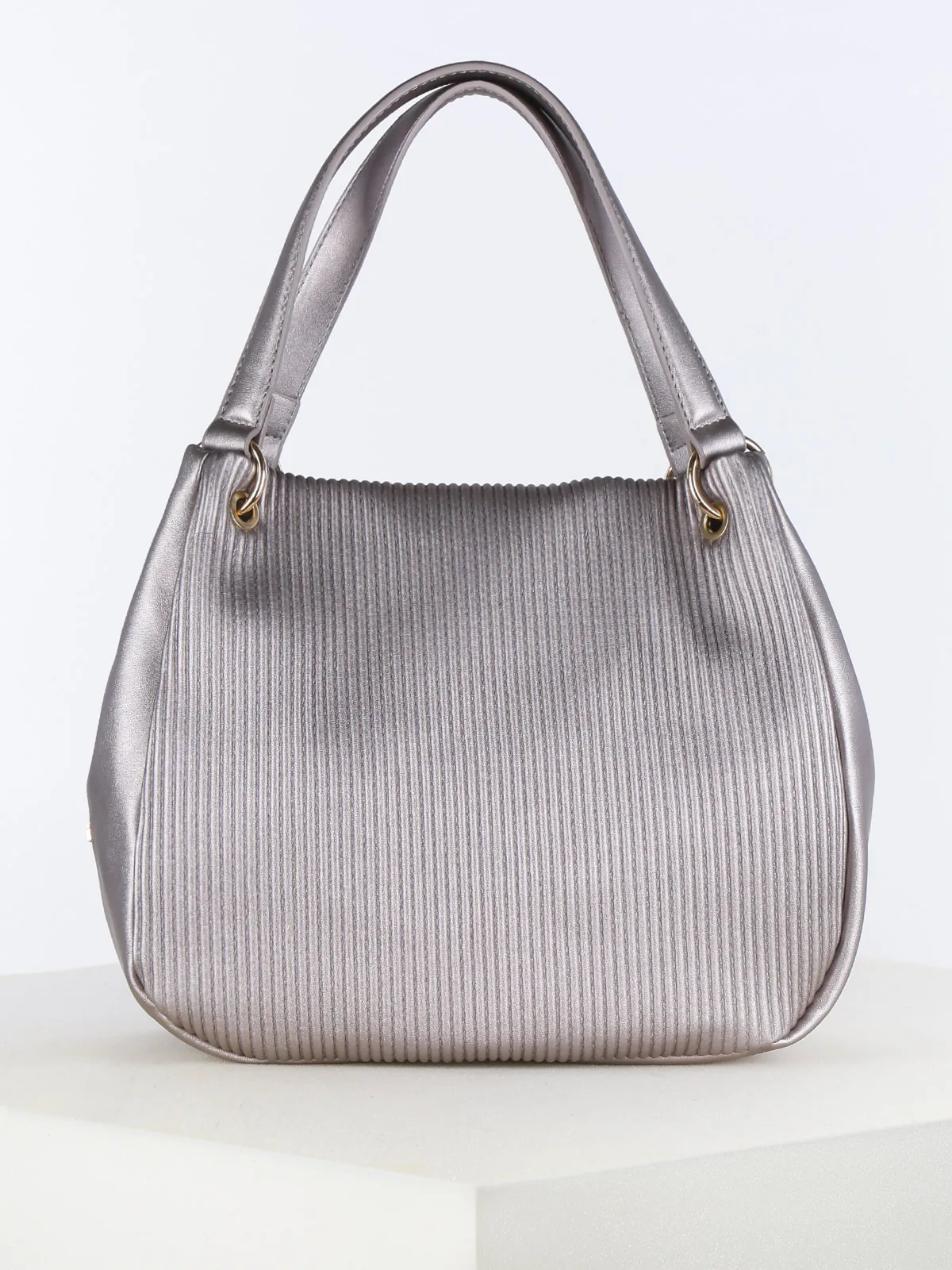 Faux leather shoulder bag gunmetalin TopHandle Bags from Luggage