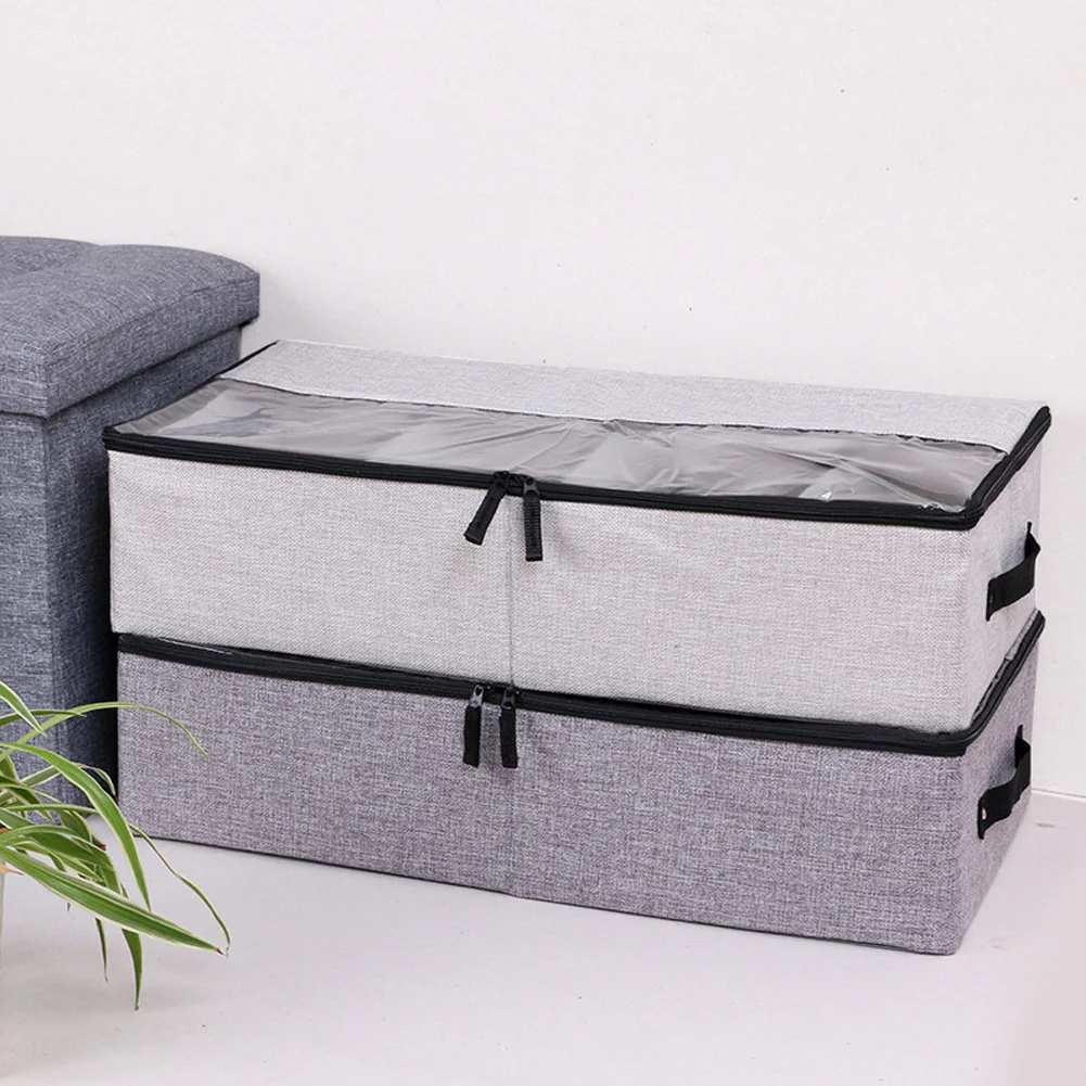 

Under The Bed Square With Handle Shoe Clothes Dorm Zipper PP Board Organizer Storage Box Breathable
