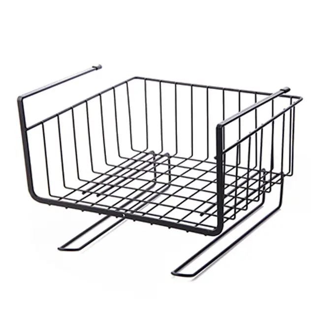 Cheap ALIM HOT Multifunctional Iron Over Door Storage Rack Practical Kitchen Cabinet Drawer Organizer Door Hanger Storage Basket Kit