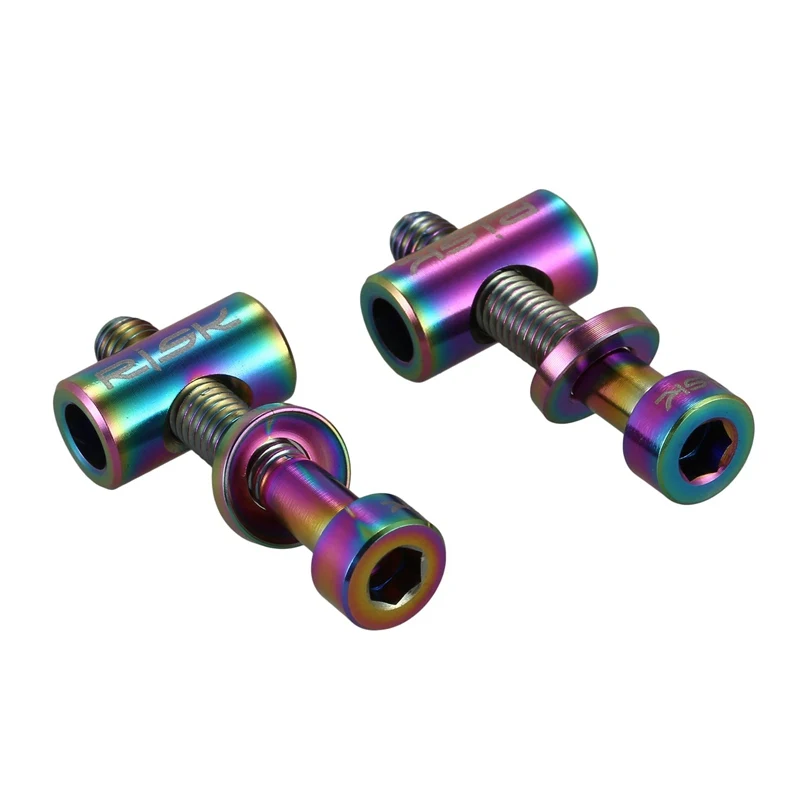 

RISK 2sets M5x30mm Titanium Alloy Bike Seat Post Bolts Bicycle Suspension Screw for Thomson Seat Post Fixing