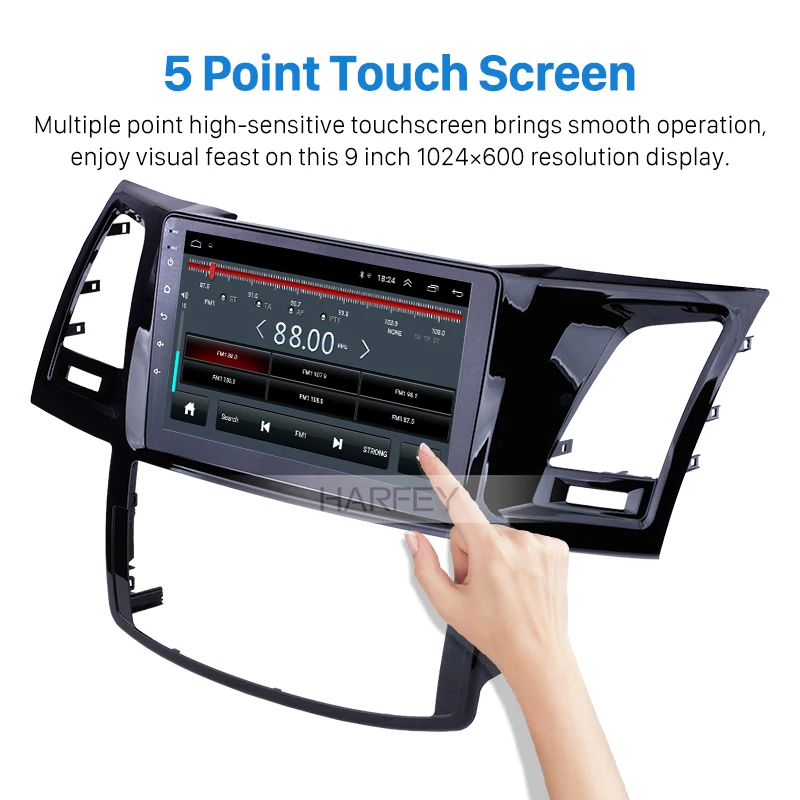 Harfey 9 &quotРадио Android 8 1 GPS Navi головное устройство для Toyota Fortuner Hilux 2008 2014 с WIFI FM Музыка