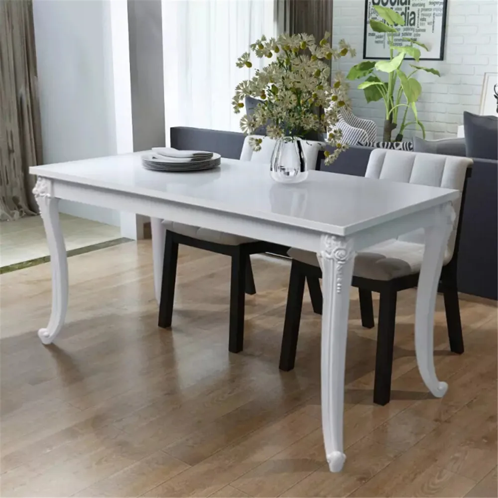 

vidaXL 120x70x76 cm Luxury Dining Table High Gloss Kitchen Tables White Kitchen Furniture Table for Home Decoration Furniture