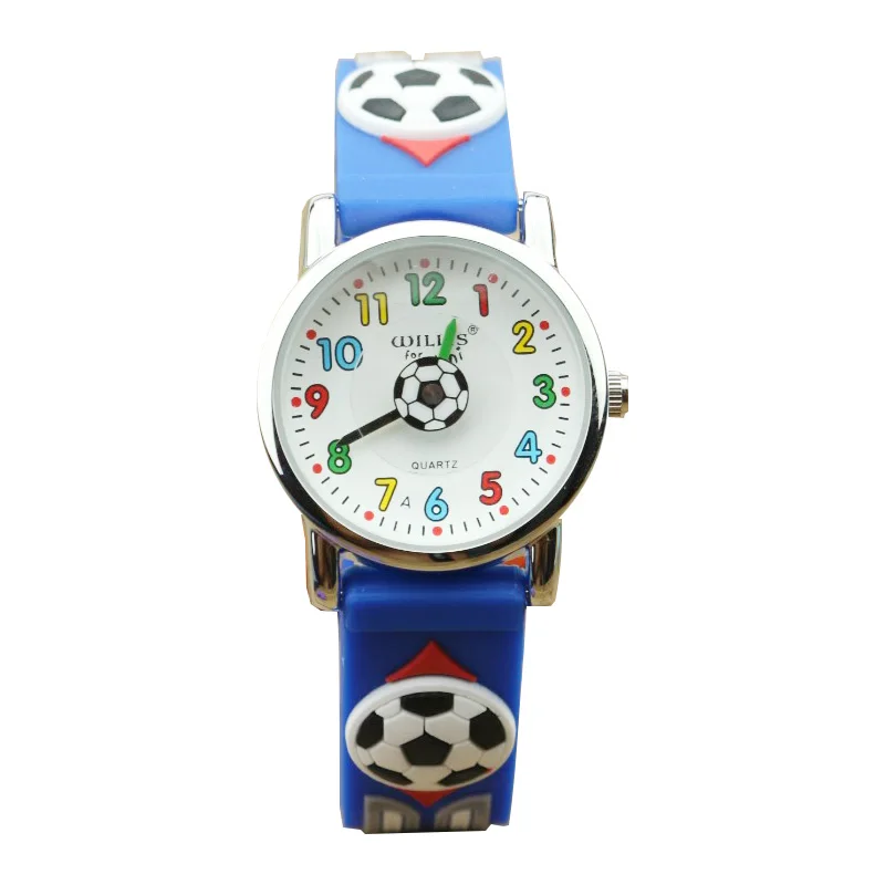 NAZEYT брендовые Детские часы разнообразие Мультфильм Футбол 3D водонепроницаемые часы яркие цвета стильные аналоговые гелевые часы