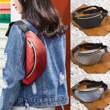 

Fashion New Women PU Waist Pack Femal Belt Bag Phone Pouch Bags Brand Design Women Envelope Bags for Ladies Girls