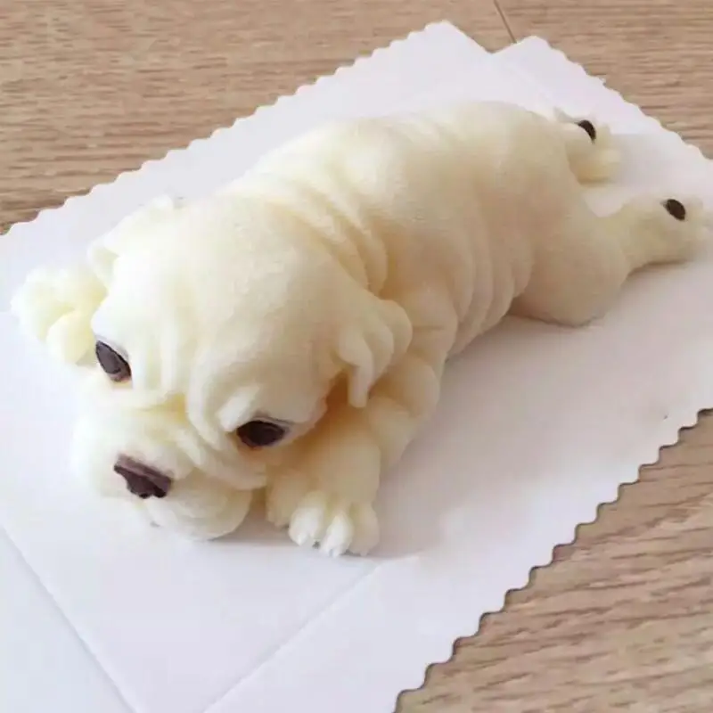 Силиконовый мусс 3D мороженое украшение собака карамельный пудинг торт плесень