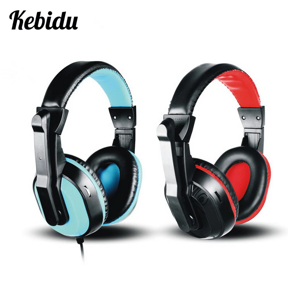 

Kebidu Wired Stereo Headset with Mic Full-range Music headset Gaming Headphones 3.5mm Universal PC Headset Earphone For Phone