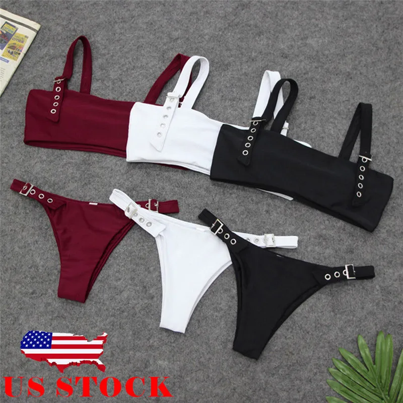 

Fashion Casual Slim Solid Women Padded Push-up Bra Bikini Set Swimsuit Bathing Suit Swimwear Beachwear Clothes