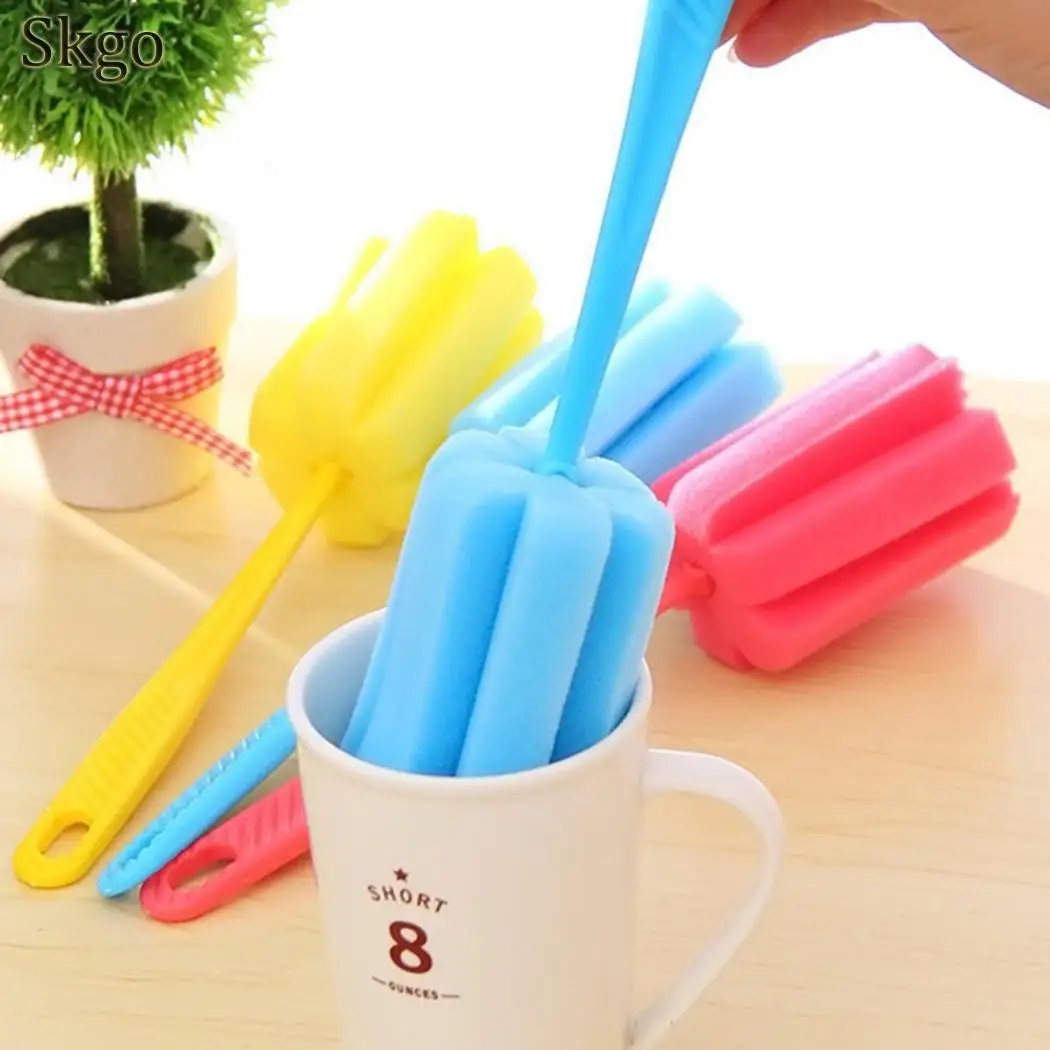 

Hot Sponge Brush Soft for Any Cup Long Handle Bottle Cup Cleaner Kitchen Tableware Bottle Cup Brush Cleanning Tool Cleaner