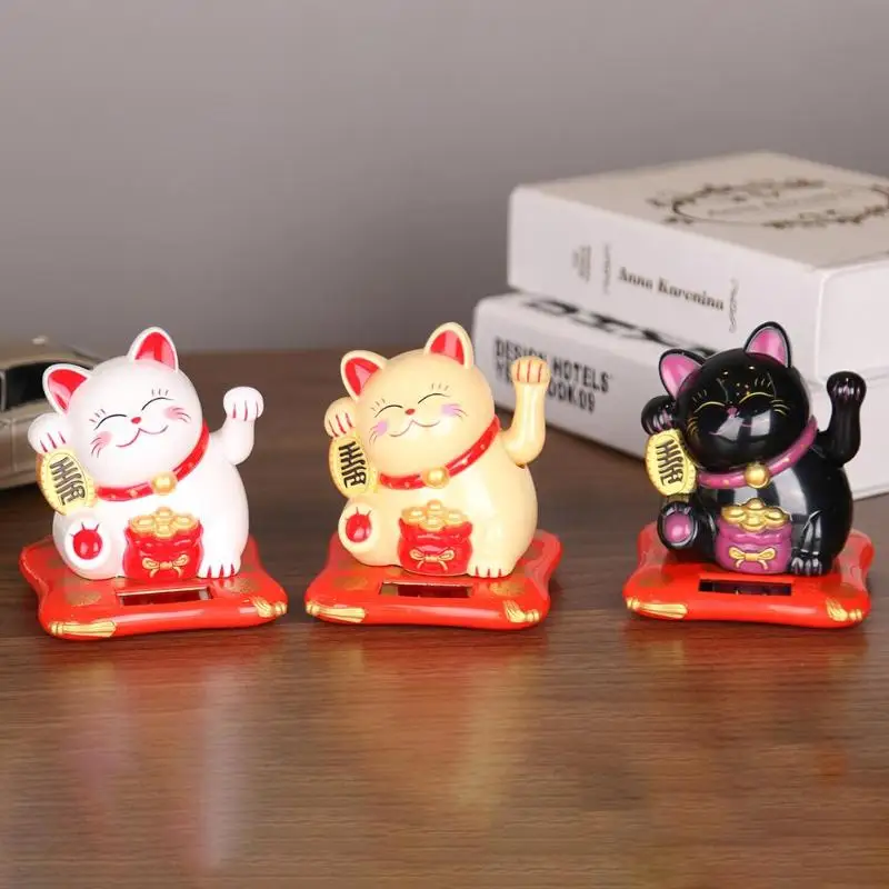 Японский счастливый кот богатство развевающаяся рука кошка золото Maneki Neko милый дом FengShui Декор Добро пожаловать кошка ремесло искусство магазин украшения отеля