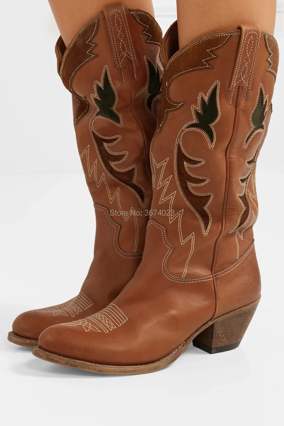 distressed knee high boots