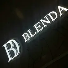 Custom waterproof название магазина 3D светодиодный солнечный свет с белым освещением передняя крышка