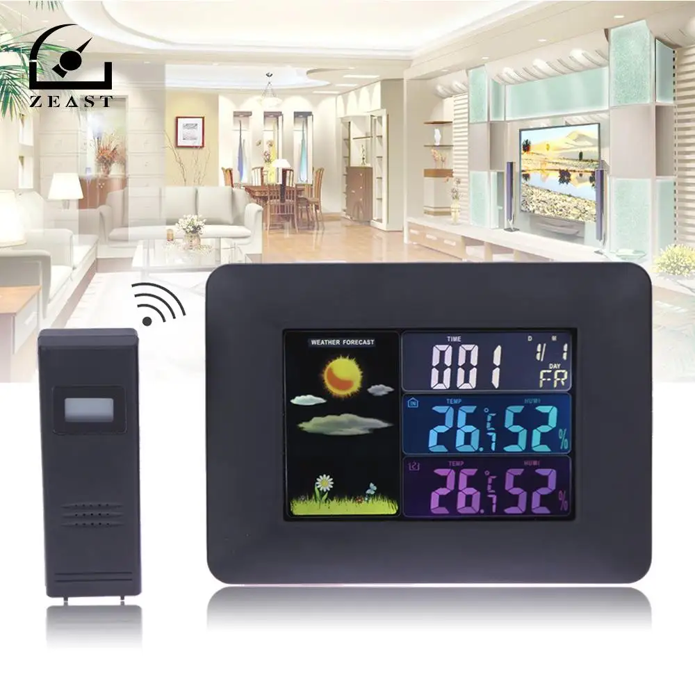 

Digital Weather Station Barometer Thermometer Hygrometer Wireless Sensor LCD Display Weather Forecast Digital Alarm Clock