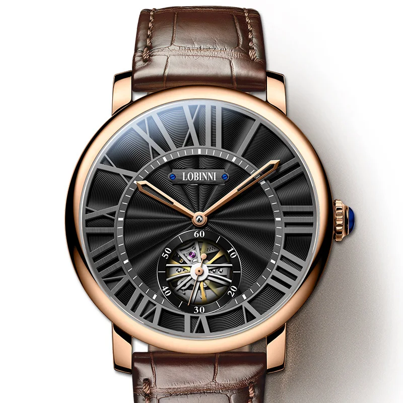 €233.19 49% de DESCUENTO|Nueva marca de lujo Suiza reloj LOBINNI relojes mecánicos para hombres zafiro 50 M reloj de esqueleto a prueba de agua reloj L16016 4-in Relojes mecánicos from Relojes de pulsera on AliExpress 