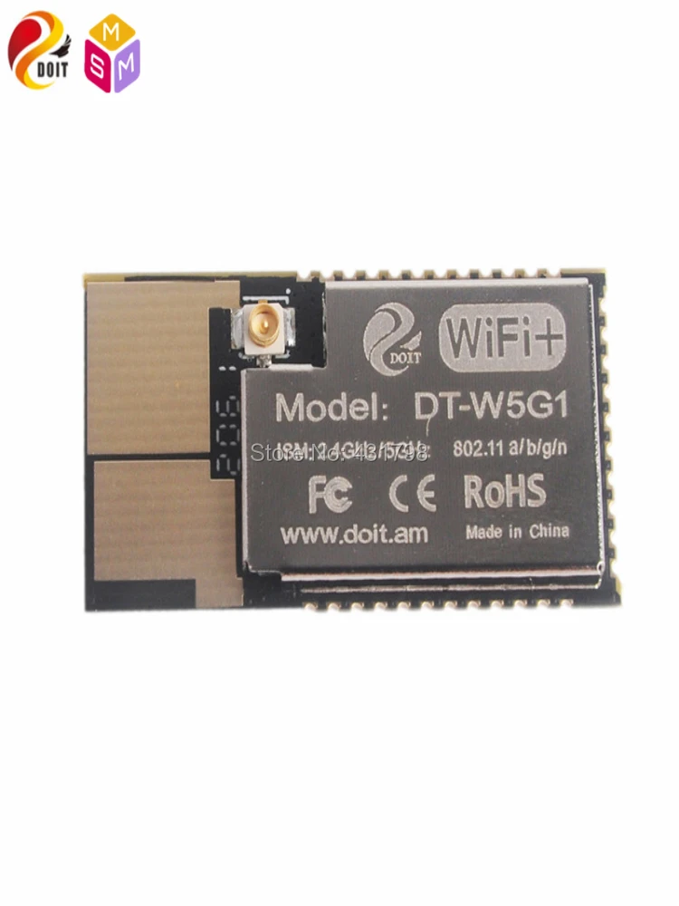 Doit AIoT SoC DT-W5G1 5G wifi модуль 2,4g/5g двухчастотный модуль с антенным интерфейсом Беспроводная передача изображения MIPS RISC