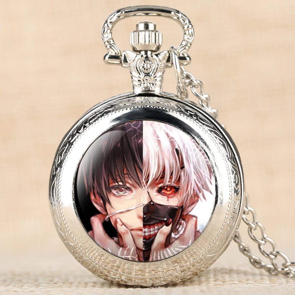 Кварцевые карманные часы Tokyo Ghoul с аниме темой Мультяшные персонажи Pandent крутые Fob