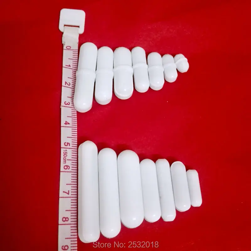 14pcs ,PTFE Magnetic Stirrer Mixer Stir Bars White Color , Free Choose The Size !