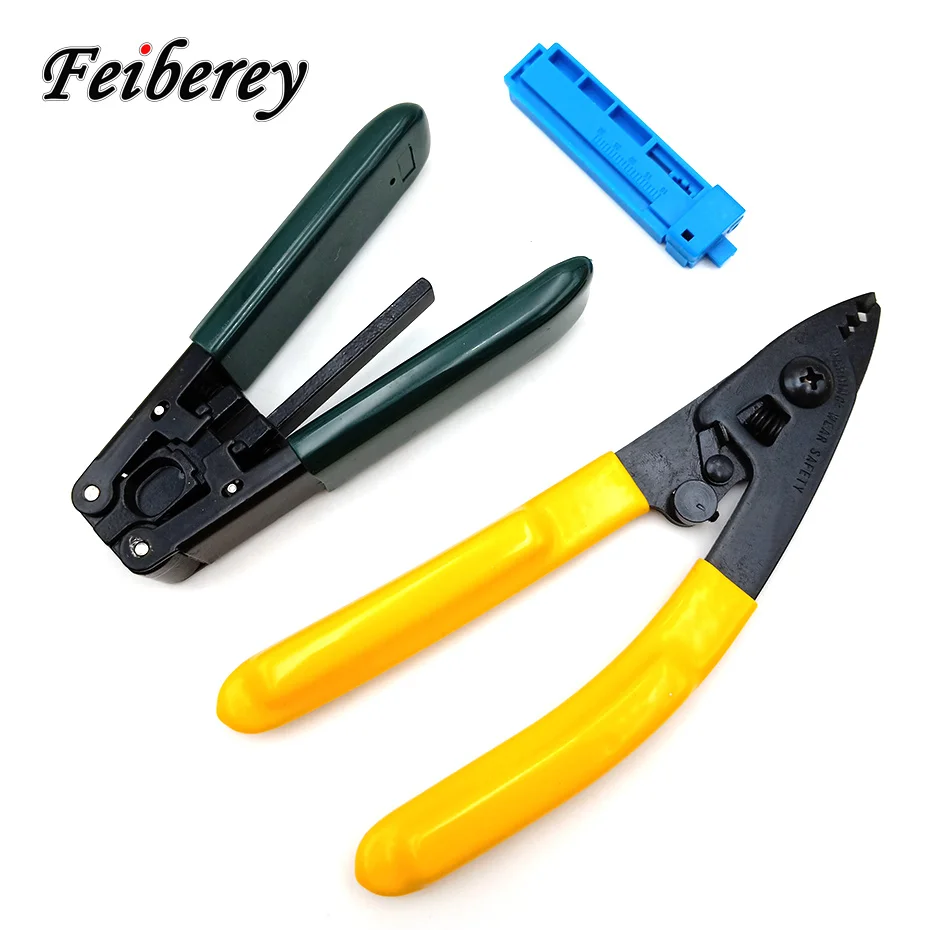 

3 in 1 FTTH Fiber Optic Stripper Tool Kit CFS-2 CFS-3 Optical Fiber Stripping Plier Indoor Drop Cable Sheath Peeling Plier