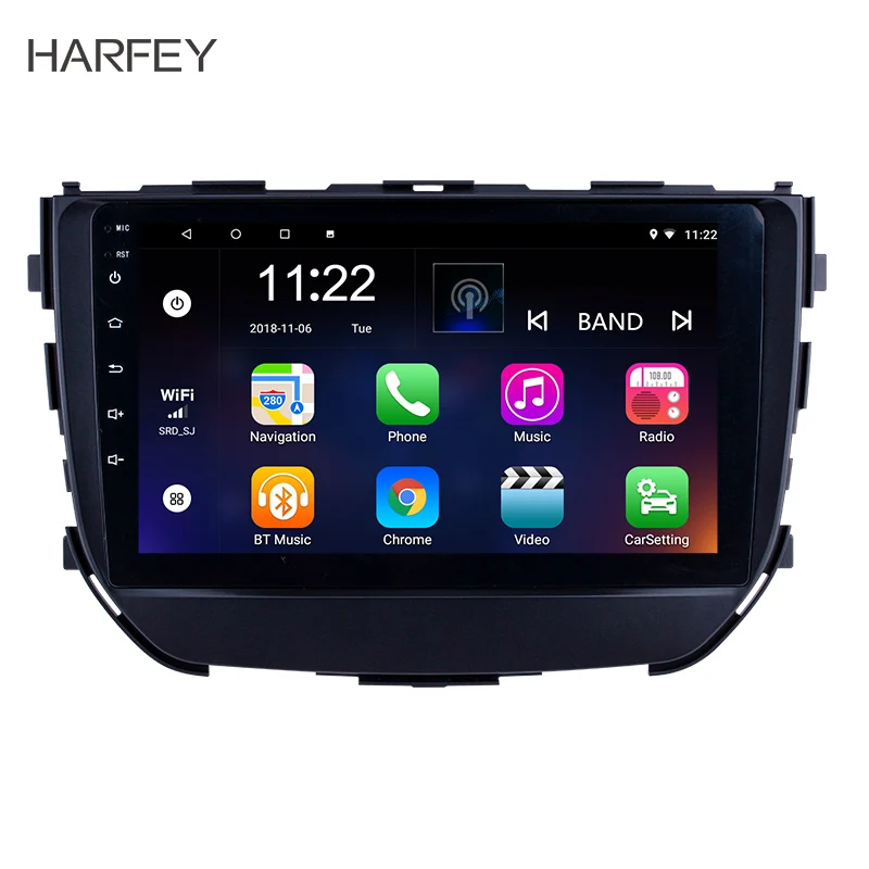 Harfey 8 ядерный 2 Din Android 10 0 для 2016 2017 2018 Suzuki BREZZA 9 дюймовый сенсорный экран WIFI