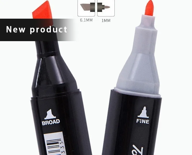

Hot Sale Marker pen 32/48/72 Colors Multicolor Oily Double-headed Nib Student painting school Horticultural Landscape Design