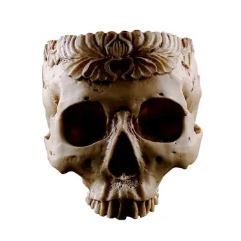 

Head Flower Pot Garden Planter Resin Container Halloween Decor Craft New
