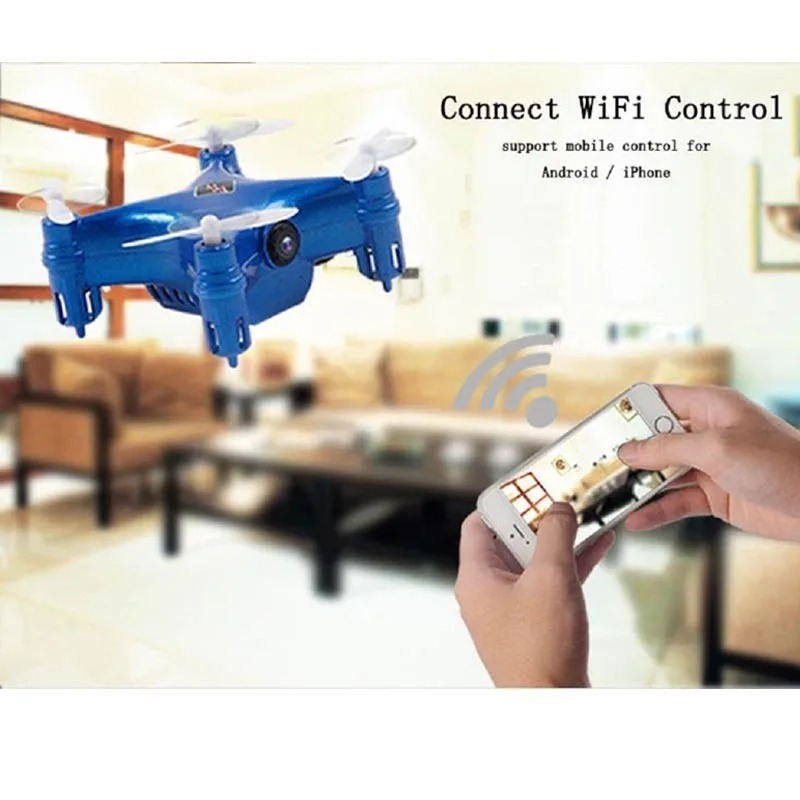 Wltoys Q343 Mini Drones 2.4GHz 4CH 6-Axis RTF RC Quadcopter Mobile WiFi Control Aircraft Toy WiFi Real-time Transmission Drone