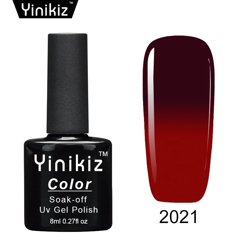 

Yinikiz 8ml Temperature Nail Gel Polish Thermo Change Colorful Nail Art UV Gel Nail Lacquer Magic Changing Glue