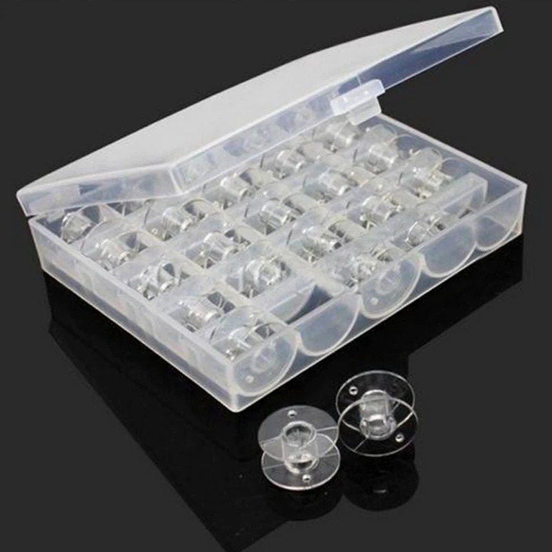

25Pcs Plastic Bobbins Box Sewing Machine Bobbin Case Covers Sewing Storage Box For Sewing Machine Home Sewing Accessories