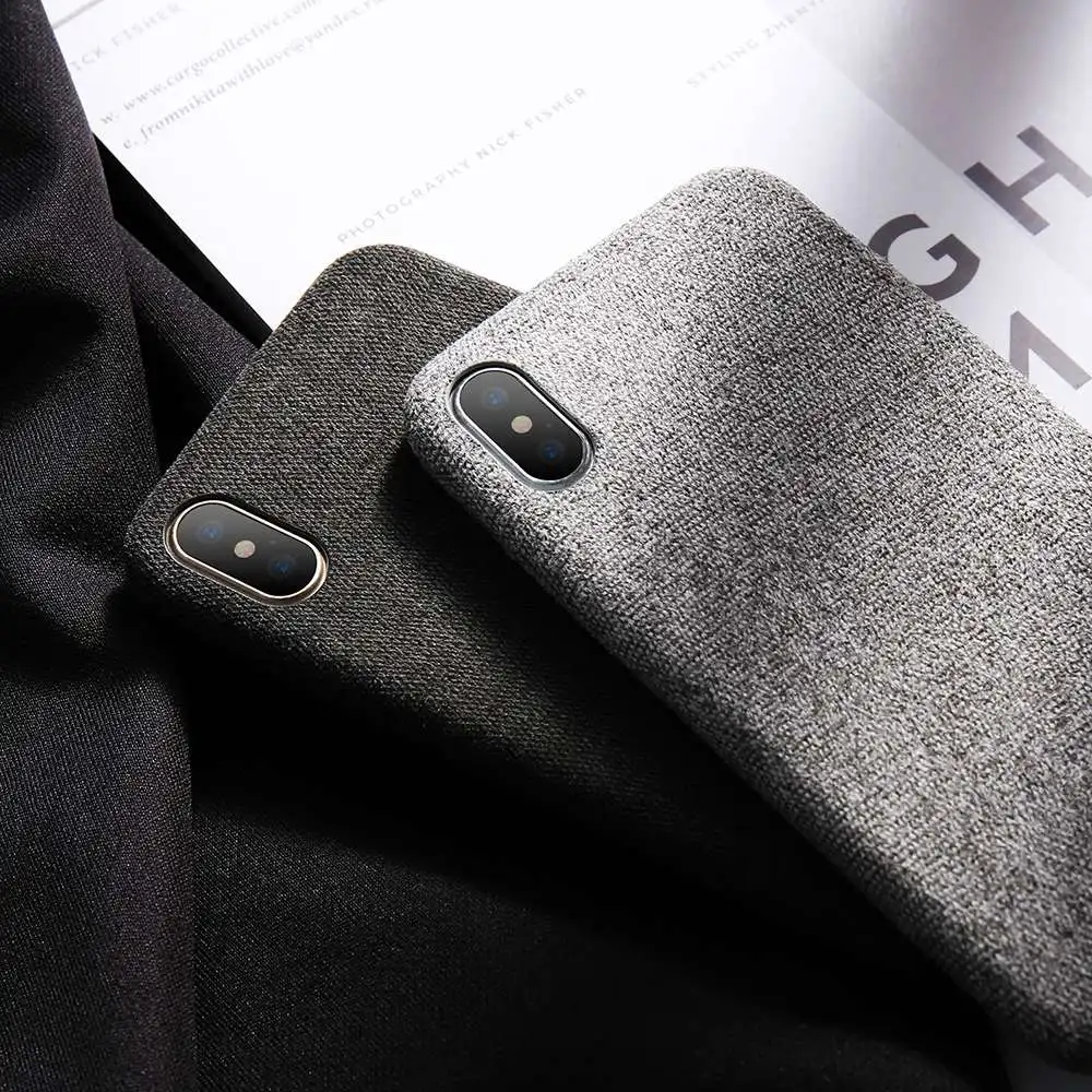 KISSCASE Simple Fashion Cloth Patterned Case For iPhone XS MAX 7 8 Plus Vintage Business Case For iPhone X 6 6S 7 8 XS Capinhas