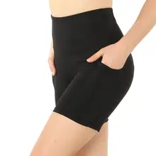 C высокой талией, эластичные шорты Для Йоги Спортивные леггинсы, Леггинсы с карманами Фитнес спортивные тренажерный зал с йогой спортивные шорты